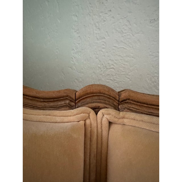 Vintage French Louis XV Style Wingback Bergère Chair — Carved Wood Frame, Hand-Tied Springs For Sale - Image 9 of 12