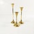 Gold Vintage Brass Candlesticks, Denmark, 1960s, Set of 3 For Sale - Image 8 of 9