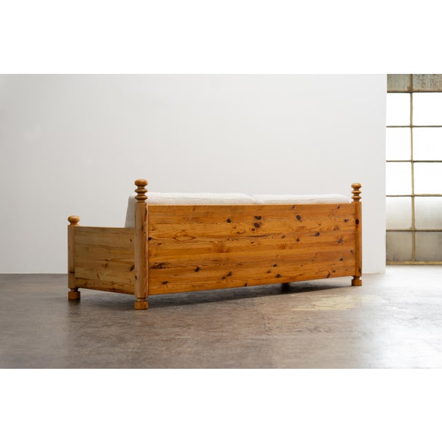 Pine Sofa by Uno & Östen Kristiansson for Luxus, 1970s For Sale - Image 11 of 12
