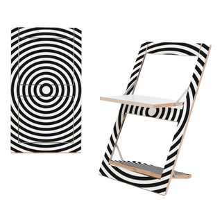 Fläpps Folding Chair – Op Art Circle from Ambivalenz For Sale