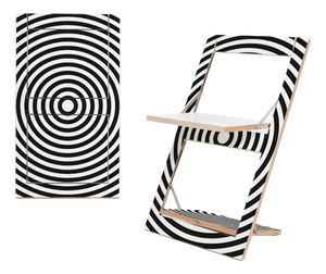 Fläpps Folding Chair – Op Art Circle from Ambivalenz