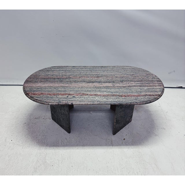 Oval Vintage Coffee Table, 1980s For Sale - Image 4 of 9