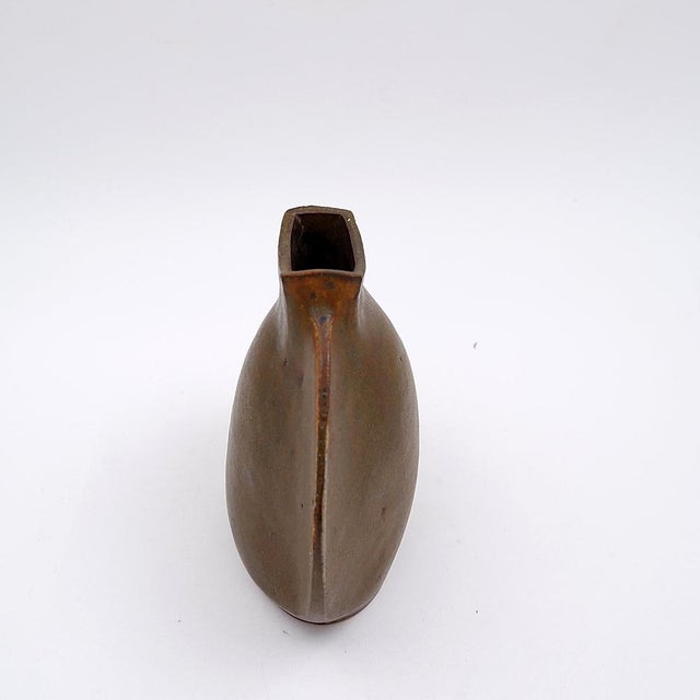Vintage Abstract Stoneware Ceramic Vase, 1970s For Sale - Image 14 of 16