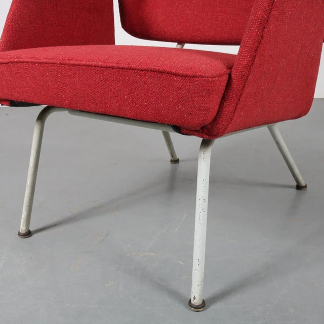 Red German Lounge Chair by Herbert Hirche for Walter Knoll, 1950s For Sale - Image 8 of 13