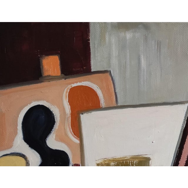 Textile Jeu De Cadres, Cubism, Artist Studio, Modern by Sophie Dumont For Sale - Image 7 of 8