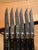 French Late 20th Century French Laguiole Steak with Black Handles and Cutting Board Knife Set - 7 pcs For Sale - Image 3 of 16