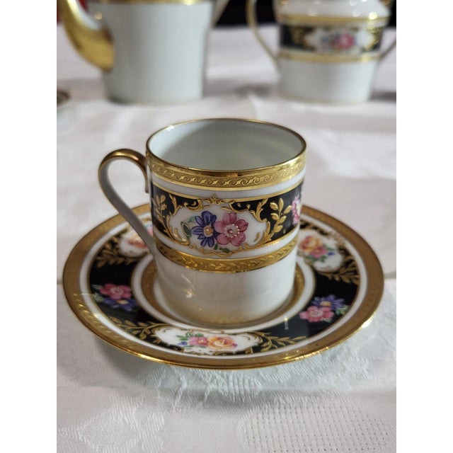 Black Gold-Plated Service from L' Ancienne Manufacture Royale de Limoges, France, 1980s, Set of 75 For Sale - Image 8 of 18