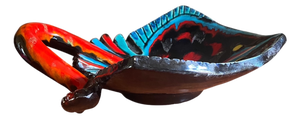 French Majolica Vallauris Manta Ray Dish Platter, 1960