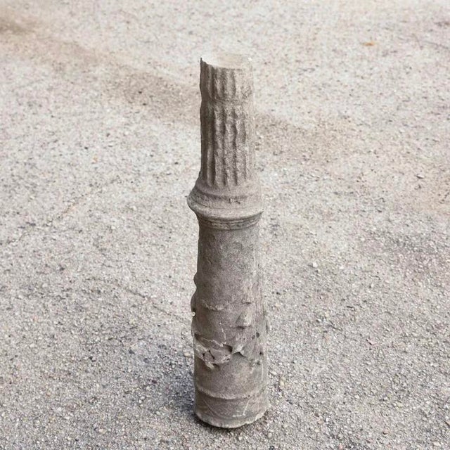 This striking fragment of a stone column is an authentic antique, rich in history and charm. The piece features...