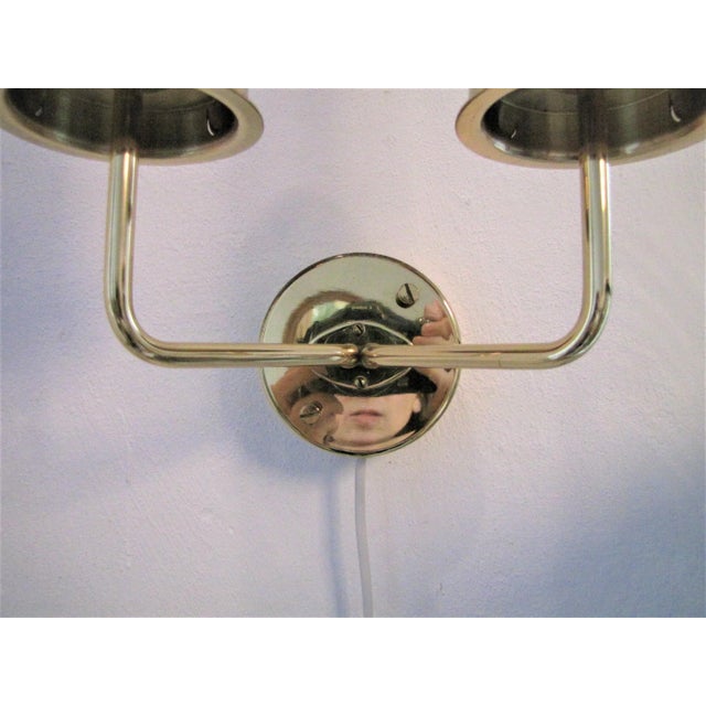 Brass Wall Lamp by Hans Agne Jakobsson Markaryd, 1960s, in Very Good conditions. Designed 1960 to 1969 European Plug (up...
