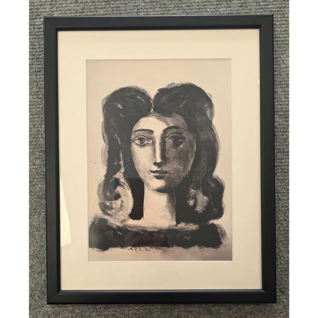 Set of 16 – "Picasso's Female Heads" | Framed Black & White Gallery Wall Collection After Pablo Picasso For Sale - Image 9 of 14