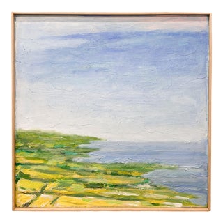 "Far to the Sea, Yellow" Original Painting by Mid-Career Artist Ben Junta For Sale