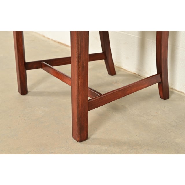 Baker Furniture Style Georgian Carved Mahogany Dining Chairs, Set of Four For Sale - Image 10 of 13