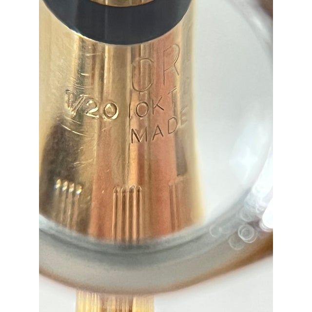 Vintage Cross 1/20 10k Gold Filled Ballpoint Pen Pencil Desk Set W/ Marble Base For Sale - Image 10 of 10