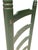 Wood Vintage Rustic Farmhouse Green Ladderback Chairs With Rush Seats- A Pair For Sale - Image 7 of 15
