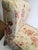 English Pale Yellow Floral Linen Slipper Chair For Sale - Image 3 of 5