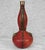 Vintage Italian Revival Red Leather Cognac Decanter W/ Lion Head Motif For Sale - Image 4 of 10