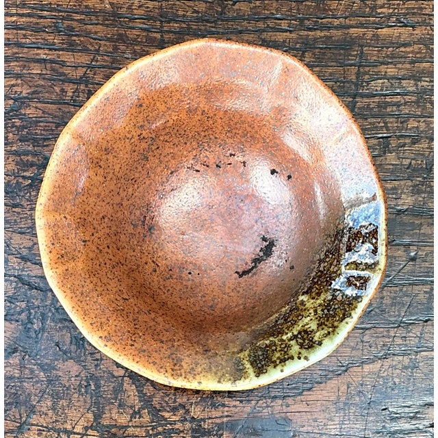 Mid-Century Modern Vintage Textured Ceramic Bowl For Sale - Image 3 of 12