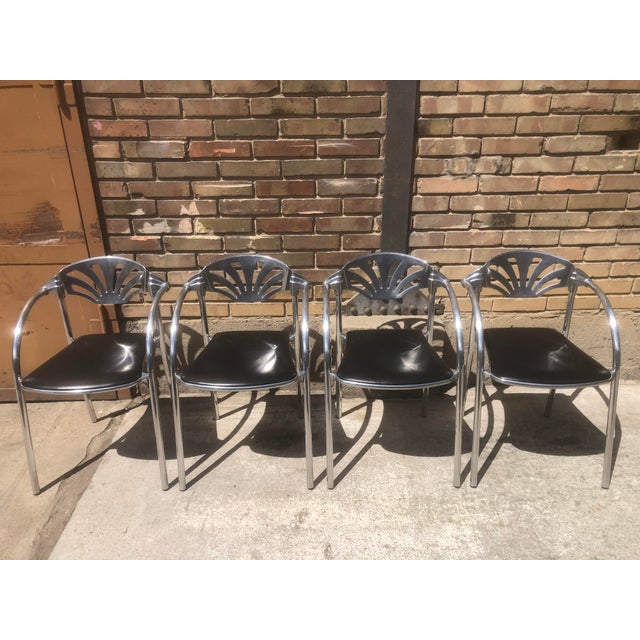 Postmodern Alisea Armchairs by Lisa Bross for Studio Simonetti, Italy, 1980s, Set of 4 For Sale - Image 11 of 18