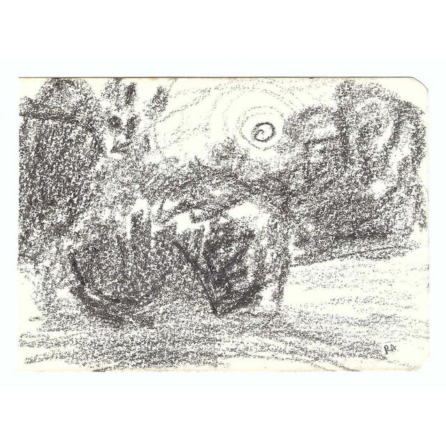Drawing on paper by Robert Henry Angeloch (1922-2011). Estate stamp on the back, initialed RA lower right. Bob Angeloch...
