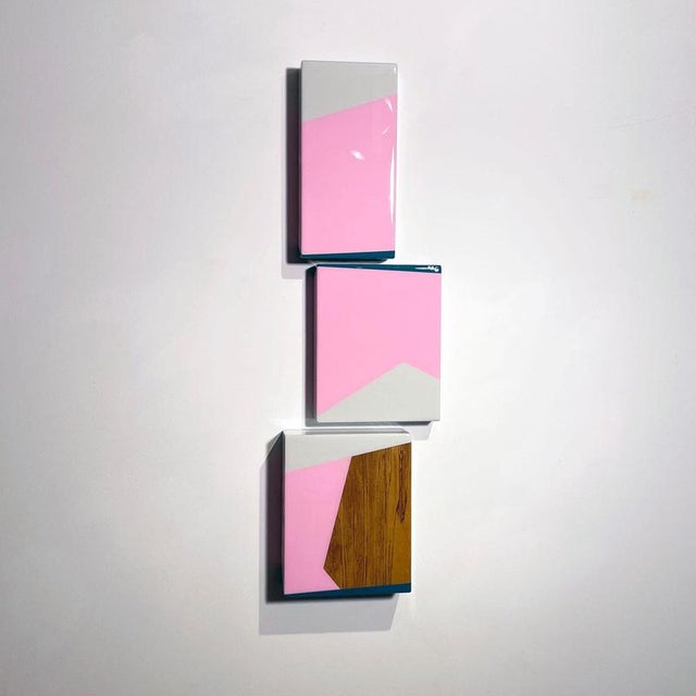 David e. Peterson – puzzle #119 (2022) acrylic, birch wood, art resin 32 x 13 x 3 inches dynamic, architectural, and...