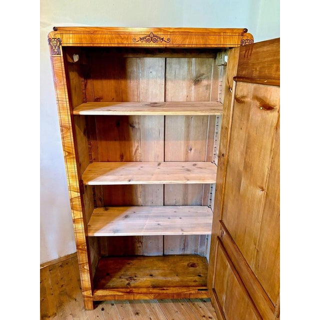 19th Century Biedermeier Cabinet in Marquetry Cherrywood, Prague, 1825 For Sale - Image 18 of 18