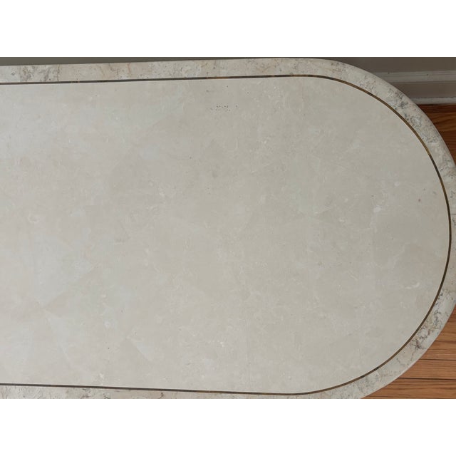 Wood 1980s Casa Bique Marble Top Neoclassical Credenza For Sale - Image 7 of 12