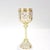 Gold 1900 Set of 6 Gilt German or Bohemian Art Nouveau Clear & Green Glass Wine Goblets For Sale - Image 8 of 18
