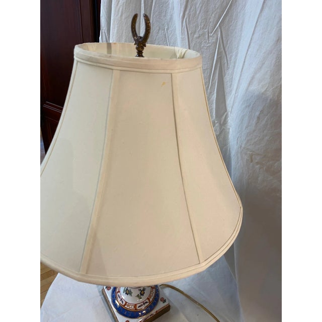 Ceramic Remington Hand Painted Porcelain Table Lamp For Sale - Image 7 of 13