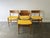 A very striking set of four mid-century dining chairs by edmund homa, produced by gościcińska fabryka mebli (gfm) in...
