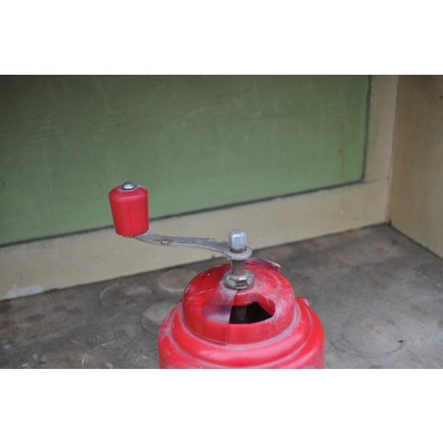 Coffee grinder: Second half of 20th century plastic, original, as-found, cleaned condition. Measures: Length (Depth) 4.72...