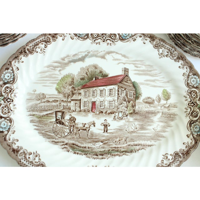 English Johnson Brothers Staffordshire Georgian Heritage Hall Dinnerware Set, 69 Pieces For Sale - Image 12 of 15