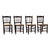 Rustic Wood French Chairs, 1950s, Set of 4 For Sale