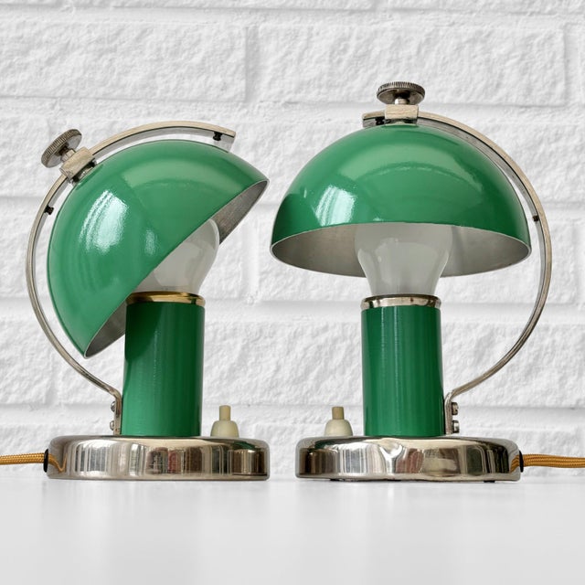 Model 29379 Modernist Table Lamps by Erik Tidstrand for Nordiska Kompaniet, Sweden, 1930s, Set of 2 For Sale - Image 9 of 17