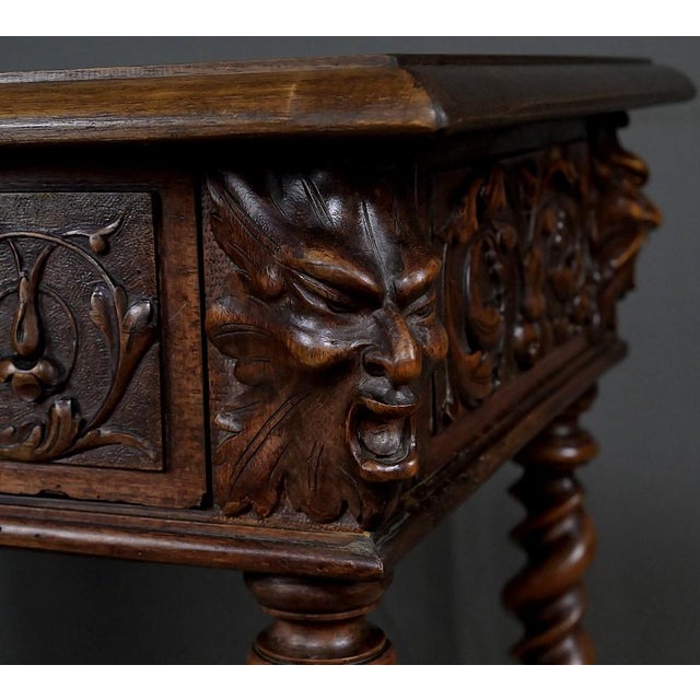 Henri II Walnut Writing Desk, 19th Century For Sale - Image 10 of 18