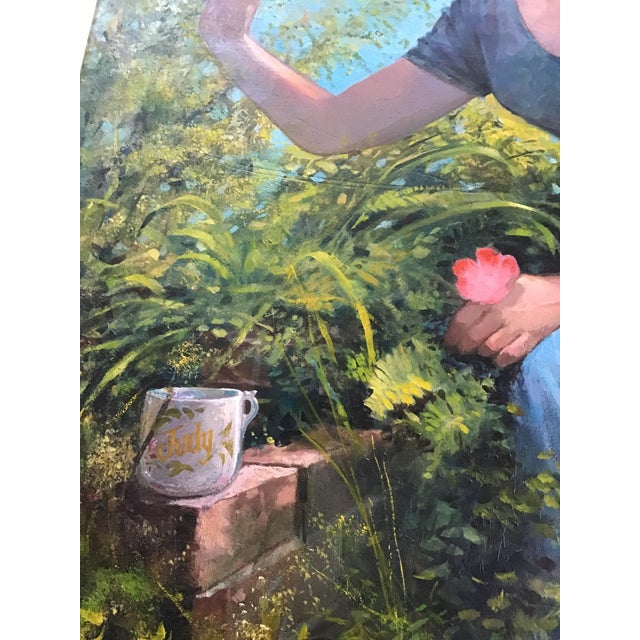 Portraiture Vintage Late 20th Century Oil/Acrylic “Sweet Annie” For Sale - Image 3 of 7