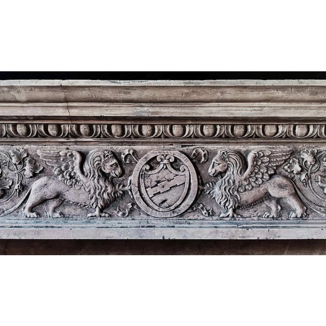 Antique Italian Renaissance Style Marble Mantel For Sale - Image 10 of 13
