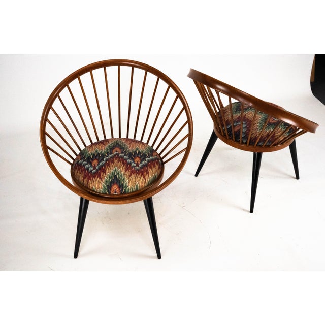 1950s Circle Chairs by Yngve Ekström for Swedese, Sweden, 1950s, Set of 2 For Sale - Image 5 of 17