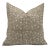 Throw Pillow Cover Designer Collection of Hand Block Printed Thick Linen 14x14 Inch- Pista For Sale
