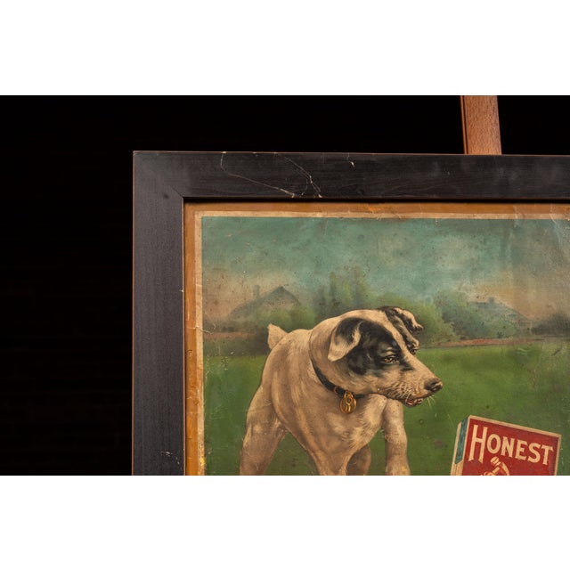 c. 1910s; P. Lorillard Company - Greensboro, NC Framed lithographed advertising print for Honest Scrap plug tobacco,...