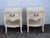 French Shabby Chic Painted Nightstands Side End Bedside Tables a Pair 6238 For Sale - Image 10 of 18