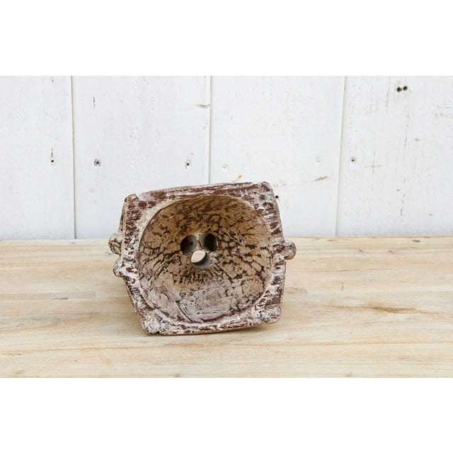 Wooden Carved Tribal Candle Holder-Rana For Sale In Los Angeles - Image 6 of 8