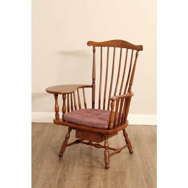Heywood Wakefield Pair of Maple Windsor Writing Chairs For Sale - Image 10 of 12
