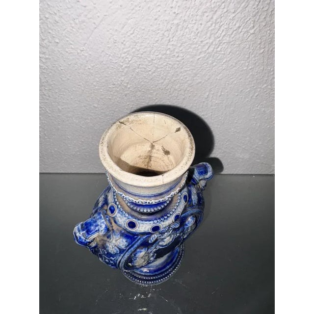 1950s Antique Blue Vase, 1950 For Sale - Image 5 of 8