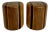 1970s Organic Modern Wood Salt & Pepper Shakers With Striped Inlay For Sale