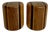 Organic Modern Wood Salt & Pepper Shakers With Striped Inlay For Sale