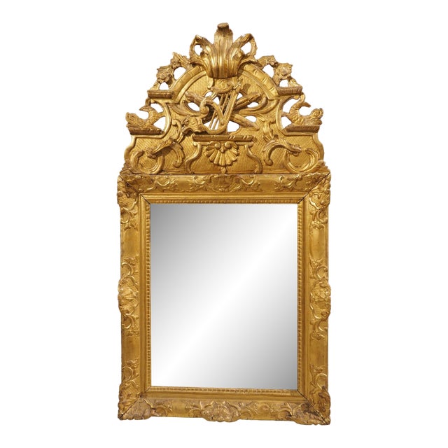 Period French Regence Giltwood Mirror, Circa 1720 For Sale