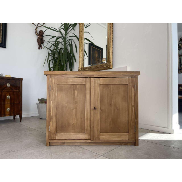 Wood Farm Cabinet in Spruce For Sale - Image 7 of 14