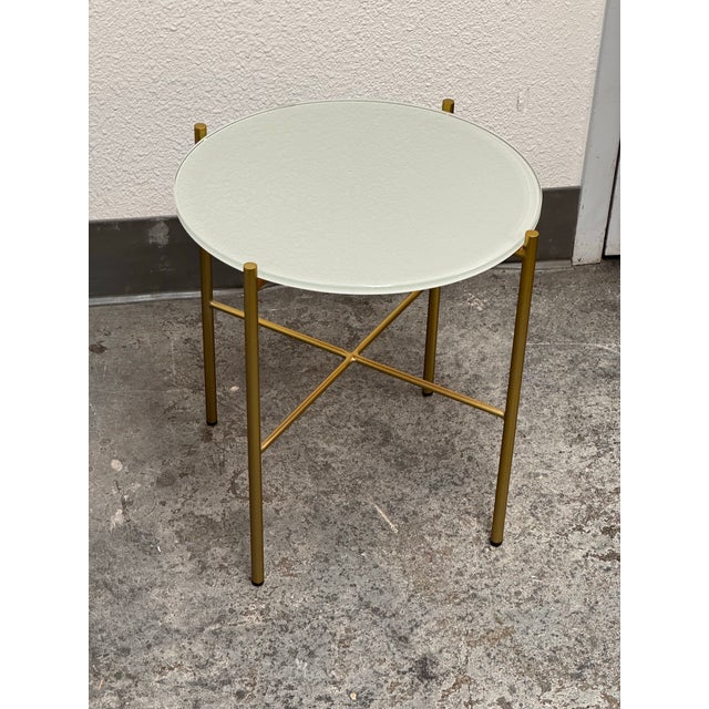 Contemporary Article Silicus Round Side Table For Sale - Image 3 of 13