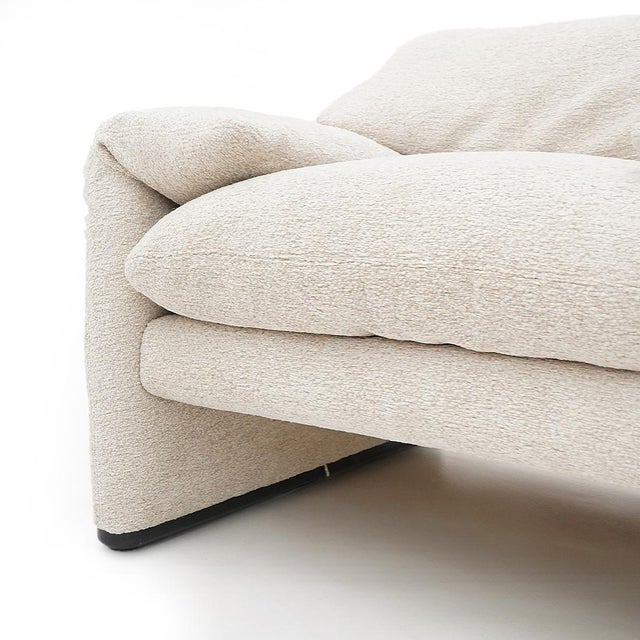 Set of Maralunga Armchair and Ottoman by Vico Magistretti for Cassina, 1970s For Sale - Image 13 of 18